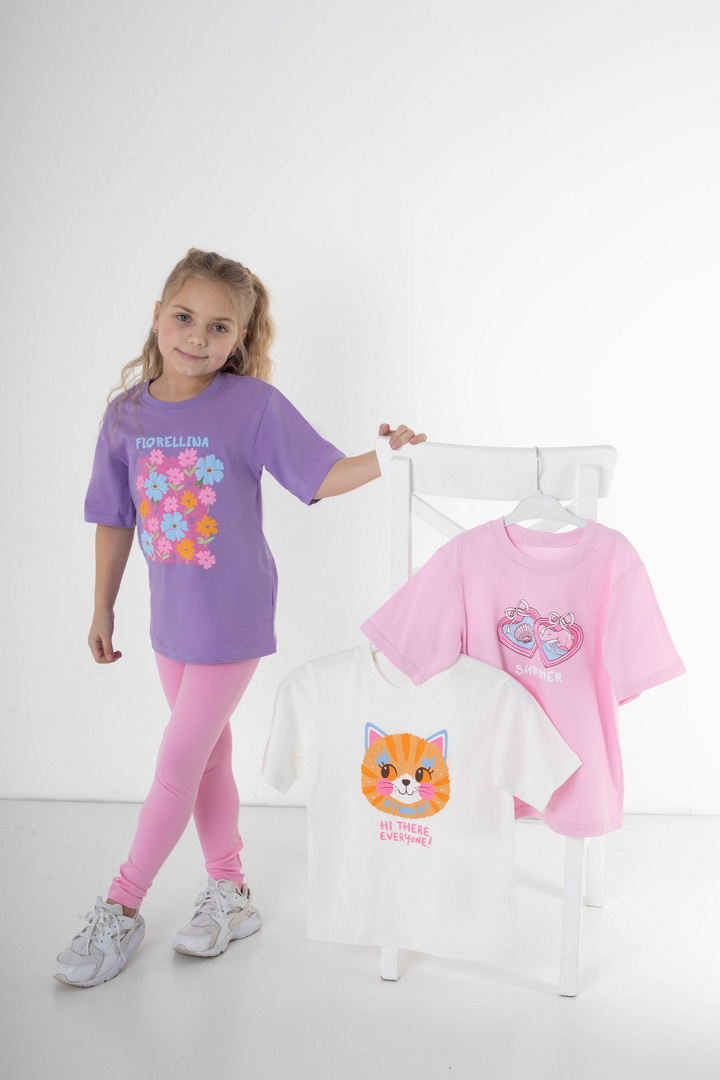 Комплект для дівчаток з 3-х футболок